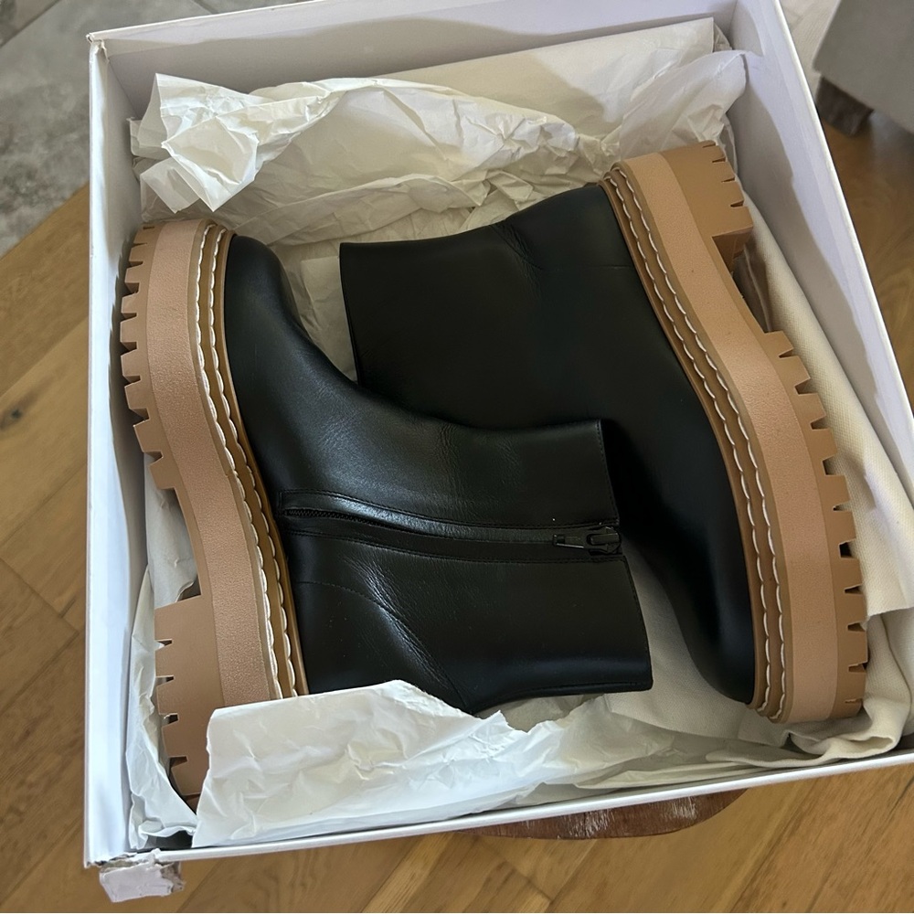 New Proenza Schouler Leather Platform Lug Sole Ankle Boots - Picture 5 of 8